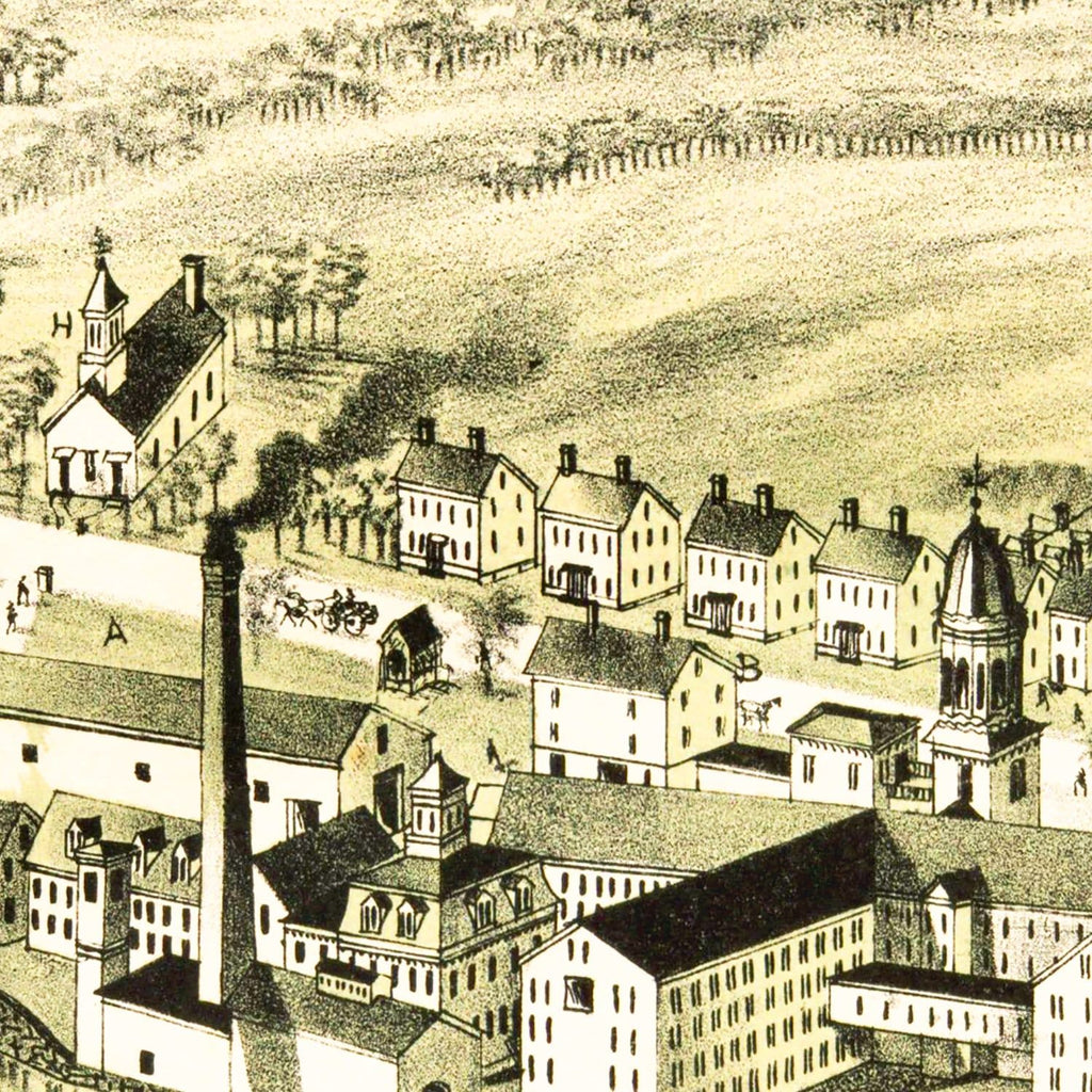 Vintage Map of Dodgeville, Massachusetts 1891