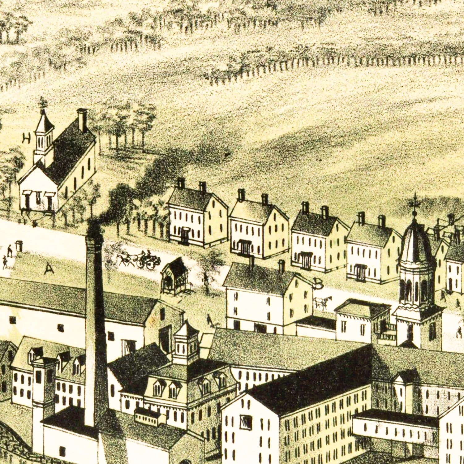 Vintage Map of Dodgeville, Massachusetts 1891