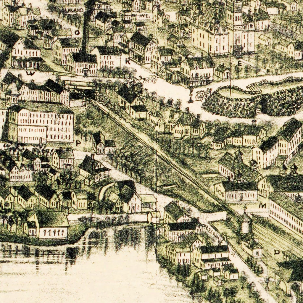 Vintage Map of North Easton, Massachusetts 1891