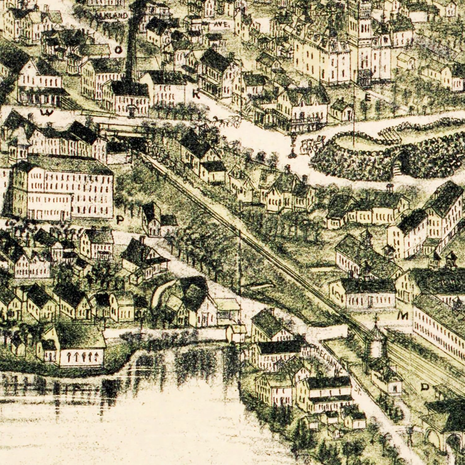 Vintage Map of North Easton, Massachusetts 1891