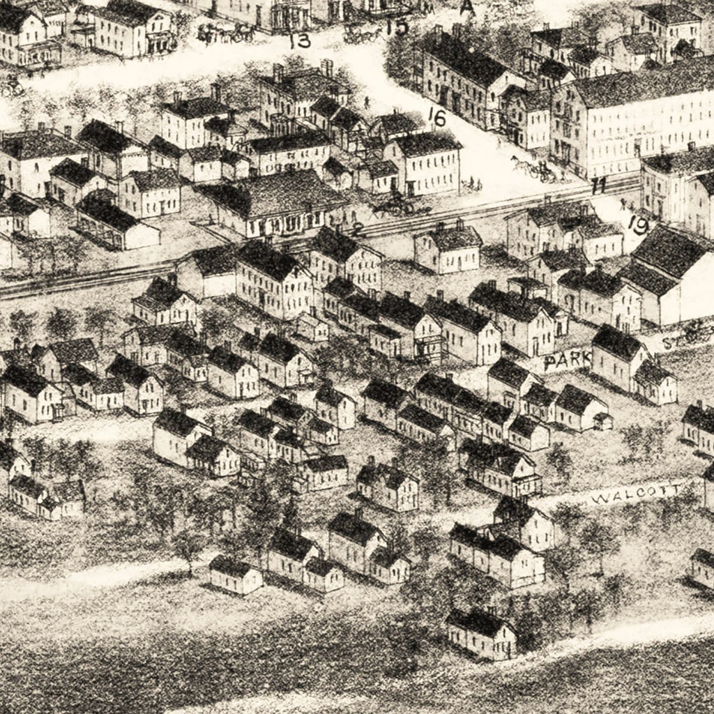 Vintage Map of Oxford, Massachusetts 1891
