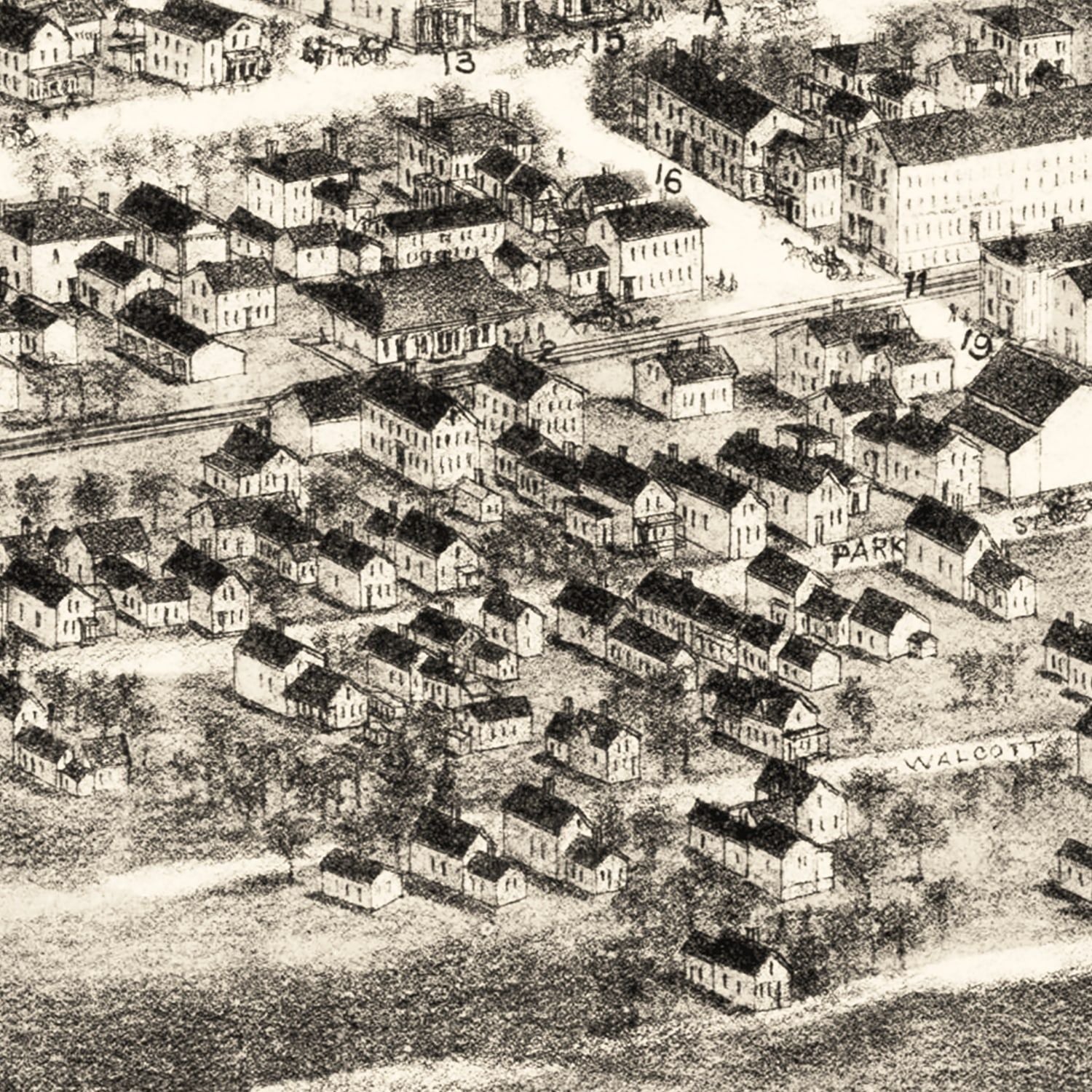 Vintage Map of Oxford, Massachusetts 1891