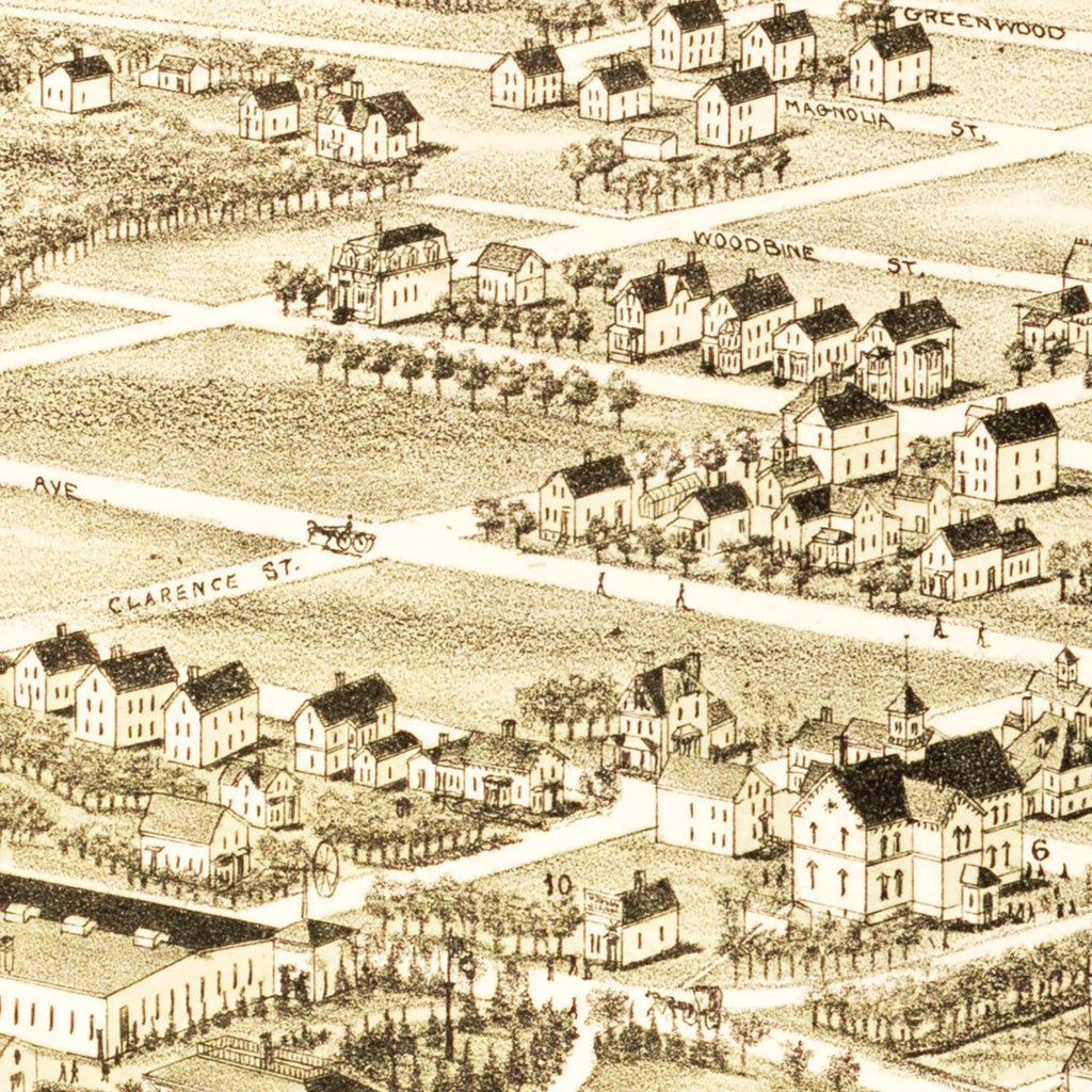Vintage Map of Auburn, Rhode Island 1890