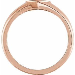 14K Rose Gold Natural Alexandrite Heart Signet Ring