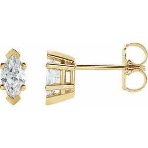 14K Yellow Gold 1/2 CTW Lab-Grown Diamond Earrings