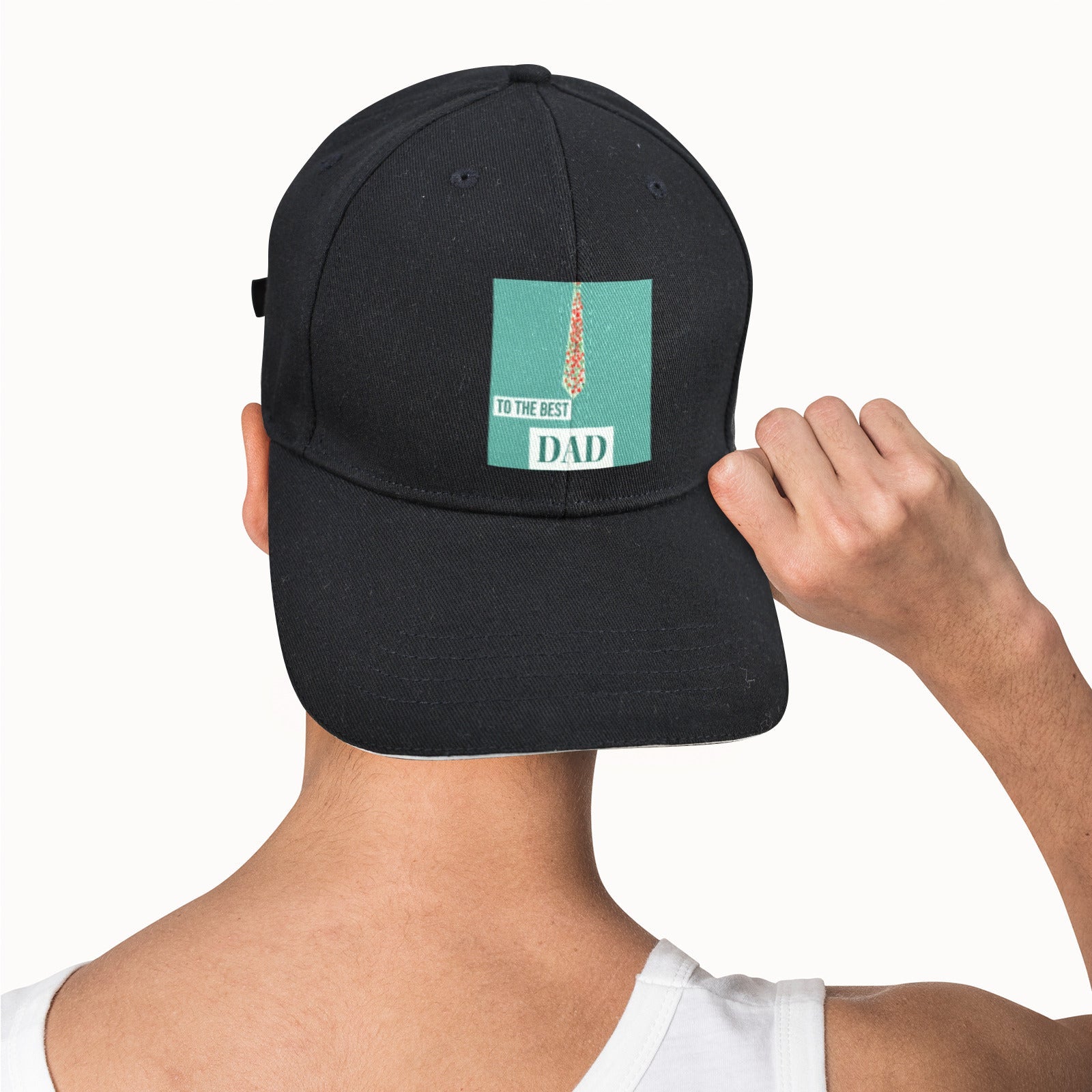 Best Dad Ever Polka Dots Sandwich Peak Cap (Made in USA)