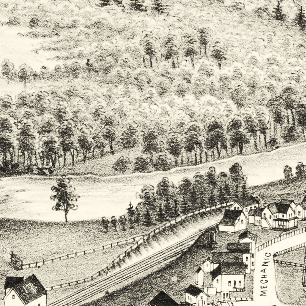 Vintage Map of Jewett City, Connecticut 1889