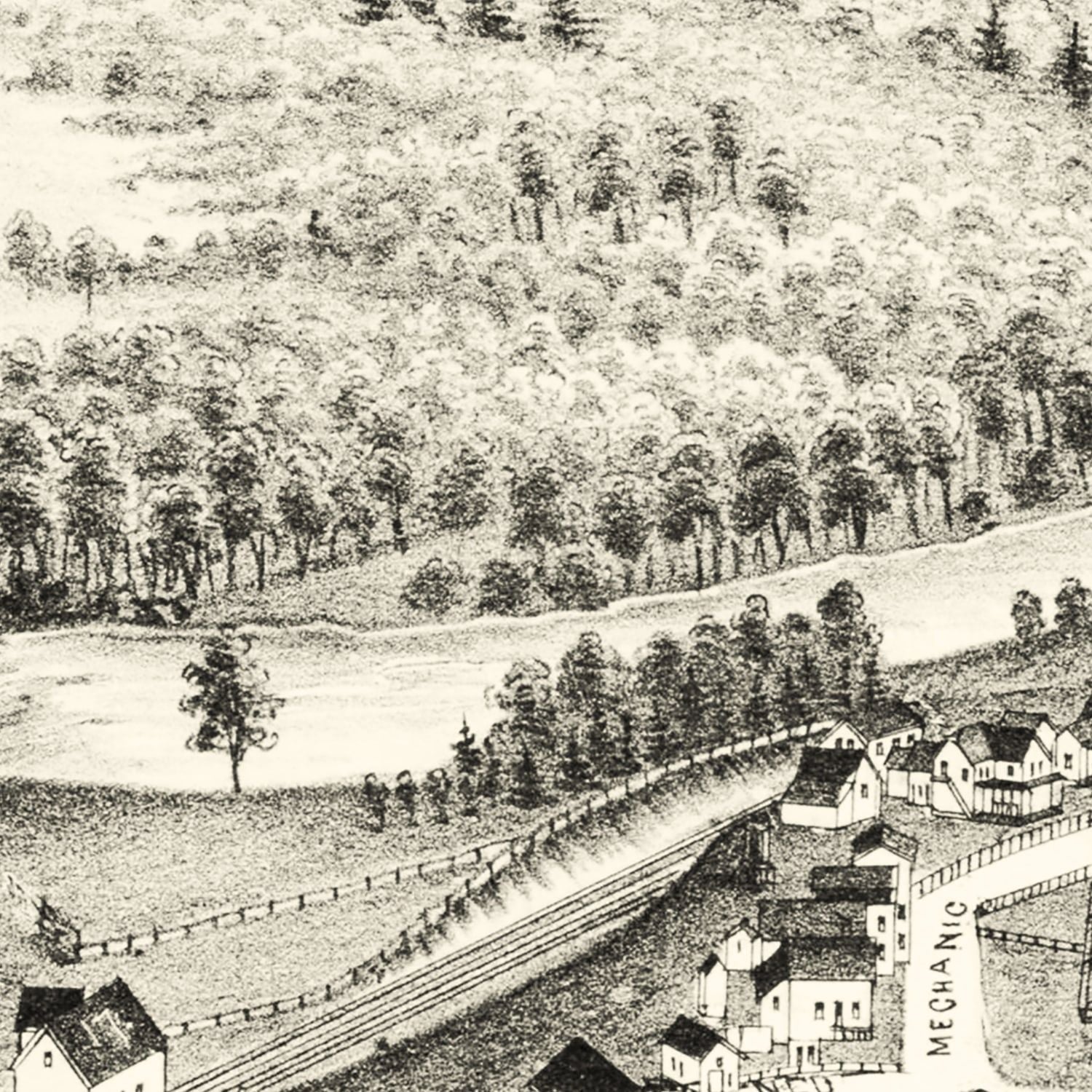 Vintage Map of Jewett City, Connecticut 1889