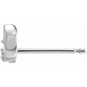 Sterling Silver 4x2 mm Marquise Bezel-Set Right Earring Mounting