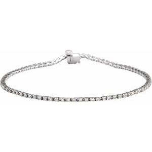 Sterling Silver 1 CTW Lab-Grown Diamond Line 7 1/4" Bracelet