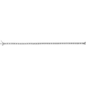 14K White Gold 5 CTW Natural Diamond Line 7 1/4" Bracelet – image 3