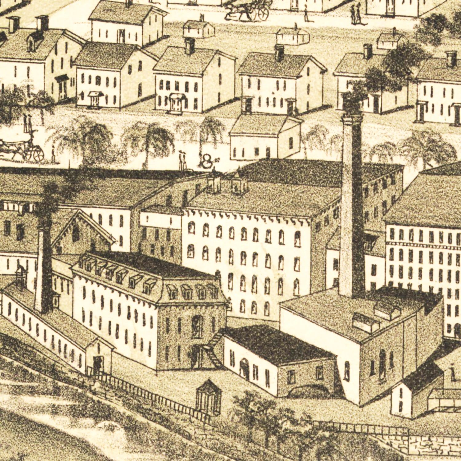 Vintage Map of Pontiac, Rhode Island 1889