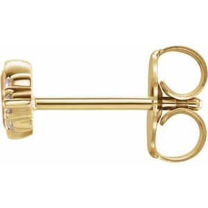 14K Yellow Gold Natural Citrine & .03 CTW Natural Diamond Left Earring – image 2