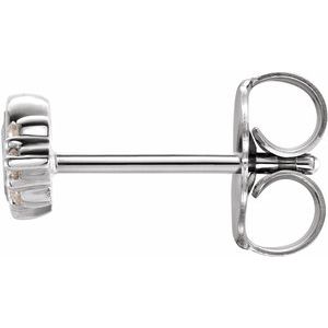 Sterling Silver 1/10 CTW Natural Diamond Left Earring – image 2