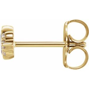 14K Yellow Gold 1/10 CTW Natural Diamond Left Earring – image 2