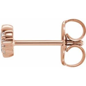 14K Rose Gold 1/10 CTW Natural Diamond Left Earring – image 2