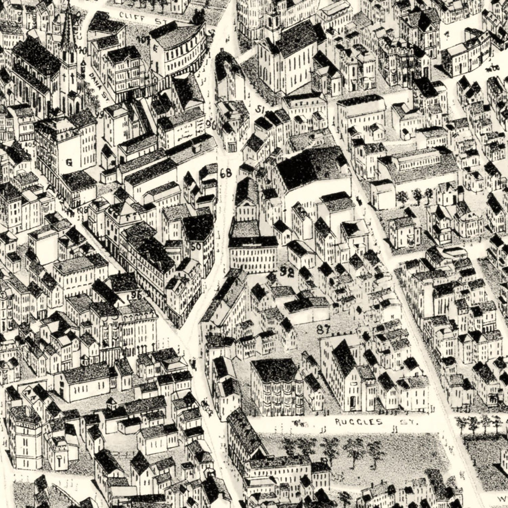 Vintage Map of Boston Highlands, Massachusetts 1888