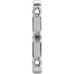 Platinum 2 mm Round Single Cuff Earring Mounting