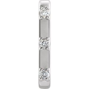 14K White Gold 1/10 CTW Natural Diamond Single Cuff Earring