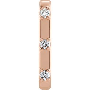 14K Rose Gold 1/10 CTW Natural Diamond Single Cuff Earring