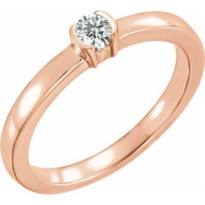 14K Rose Gold 1/5 CTW Natural Diamond Family Stackable Ring