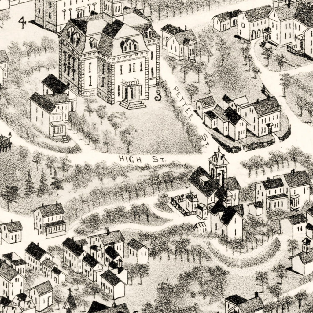 Vintage Map of Newton Upper Falls, Massachusetts 1888