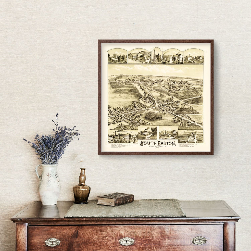Vintage Map of South Easton, Massachusetts 1888