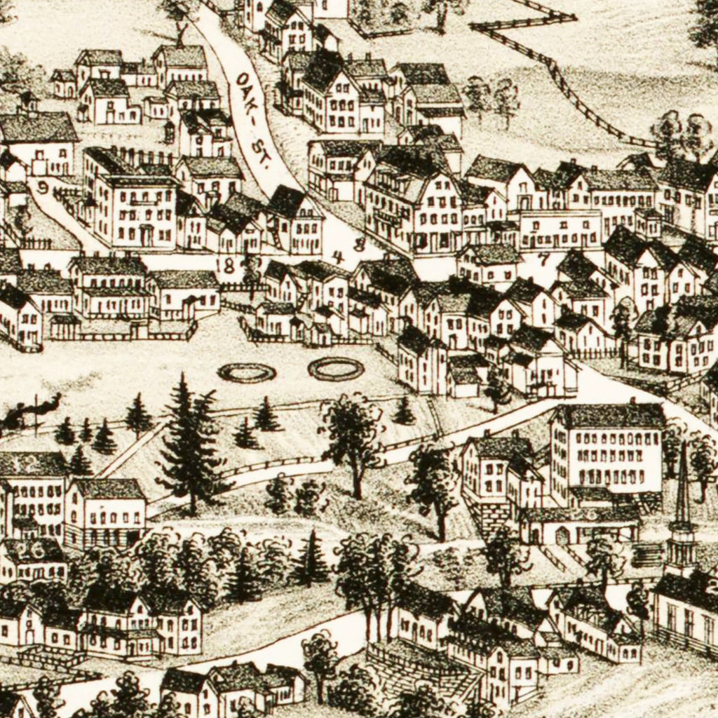 Vintage Map of Springvale, Maine 1888