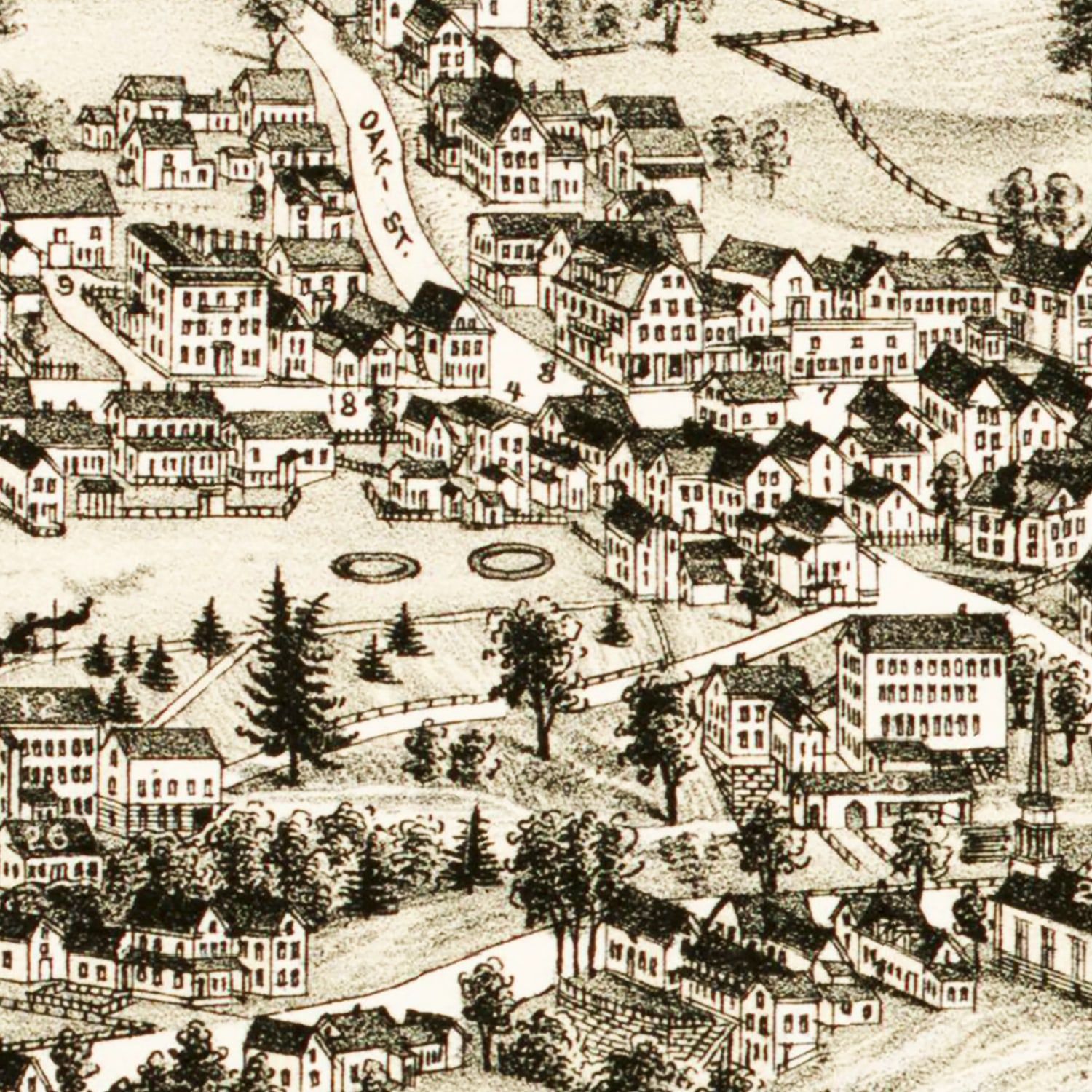 Vintage Map of Springvale, Maine 1888