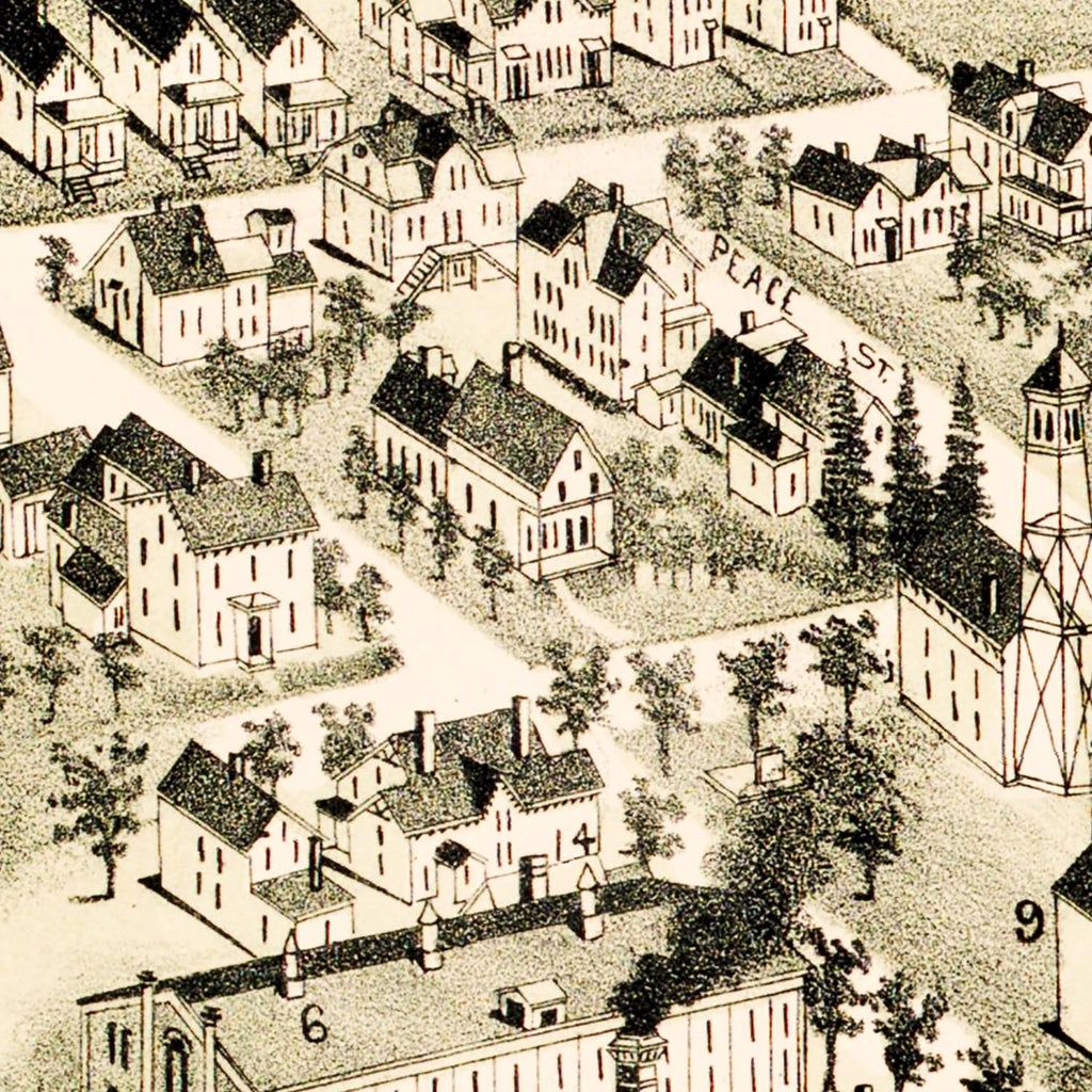 Vintage Map of Hopedale, Massachusetts 1888
