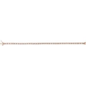 14K Rose Gold 5 CTW Lab-Grown Diamond Line 7 1/4" Bracelet – image 3