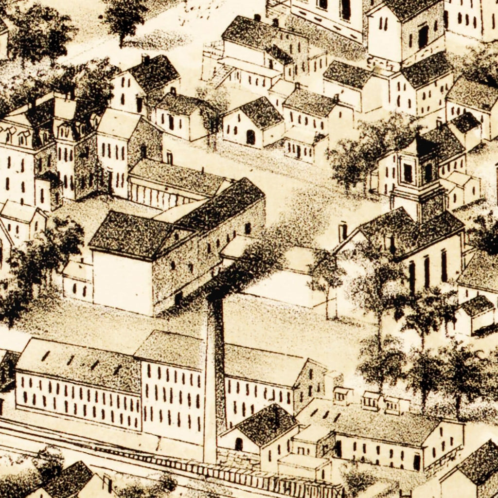 Vintage Map of Millville, Massachusetts 1887