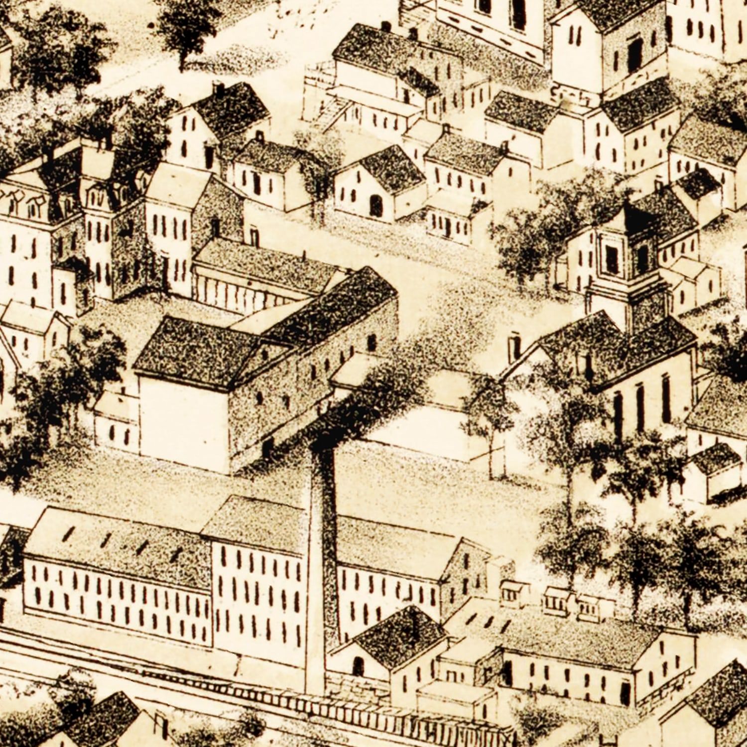 Vintage Map of Millville, Massachusetts 1887