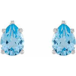 Sterling Silver 8x5 mm Pear 5-Prong Earring Mounting – image 3
