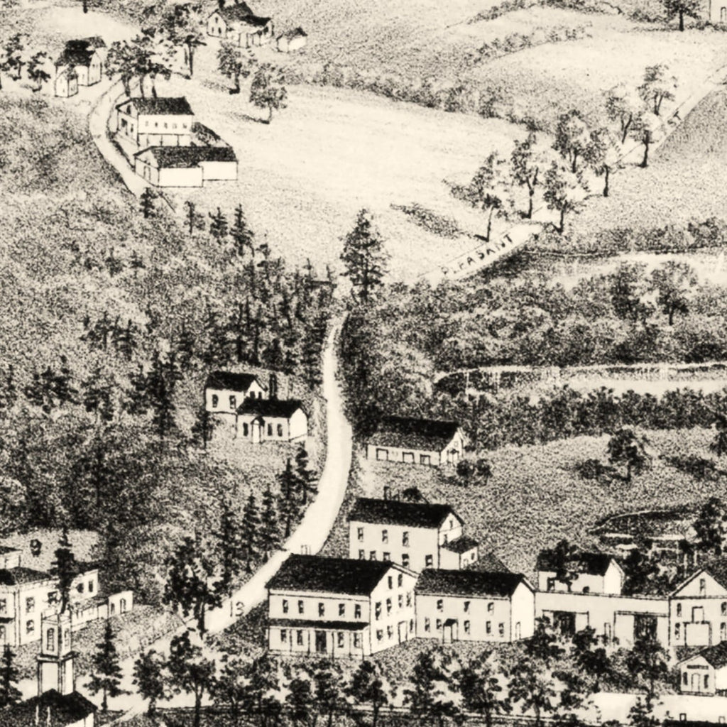 Vintage Map of Rochdale, Massachusetts 1887