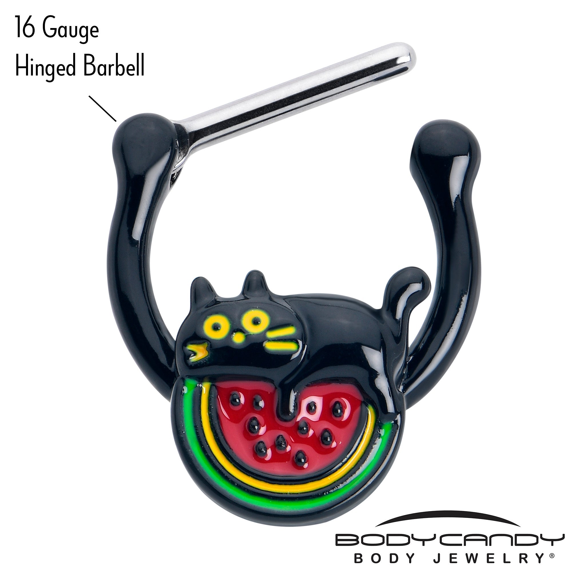 16G 5/16 Watermelon Cat Love Cartilage Clicker Ring