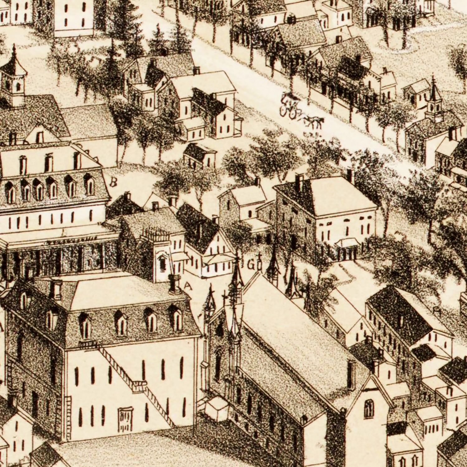 Vintage Map of Medway, Massachusetts 1887