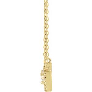 14K Yellow Gold 3 mm Round 1/6 CTW Natural Diamond 16" Necklace