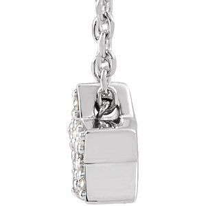 Platinum .04 CTW Natural Diamond Star 16-18" Necklace