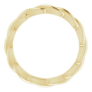 10K Yellow Woven-Design Band Size 4