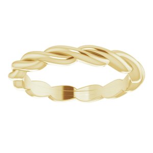 18K Yellow Woven-Design Band Size 4