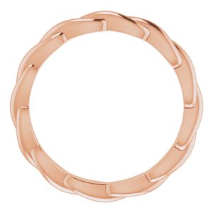 10K Rose Woven-Design Band Size 4.5