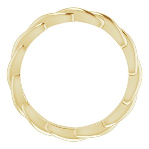 10K Yellow Woven-Design Band Size 4.5