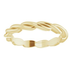 10K Yellow Woven-Design Band Size 4.5