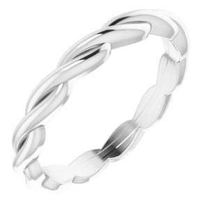 Continuum Sterling Silver Woven-Design Band Size 5
