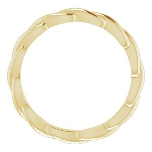 14K Yellow Woven-Design Band Size 5