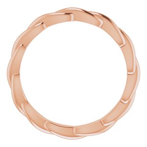10K Rose Woven-Design Band Size 5