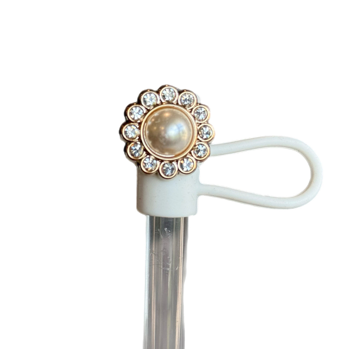PEARL STRAW TOPPER - Tumbler Handle Charm