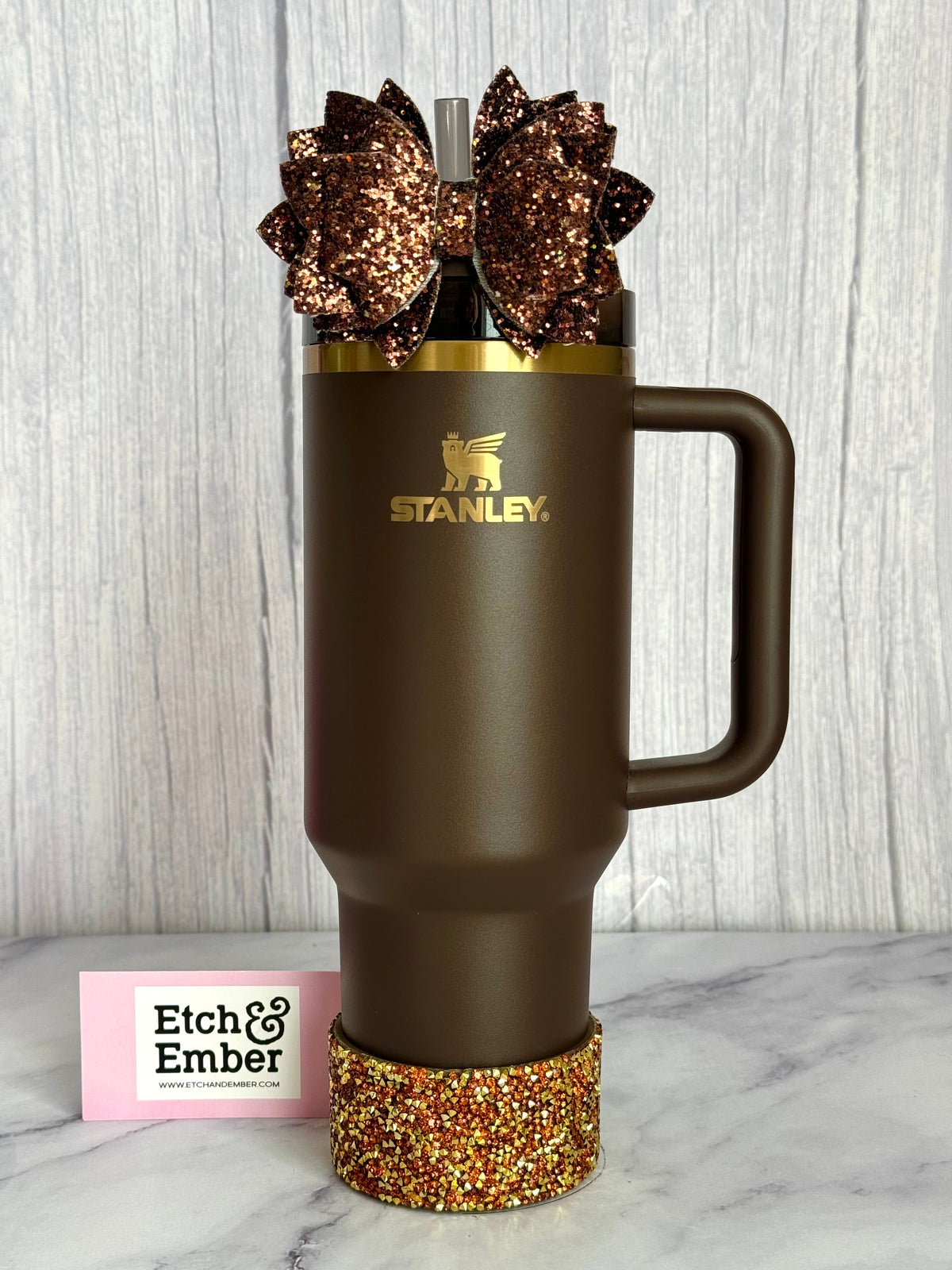 Chocolate Gold Druzy BLING  Boot