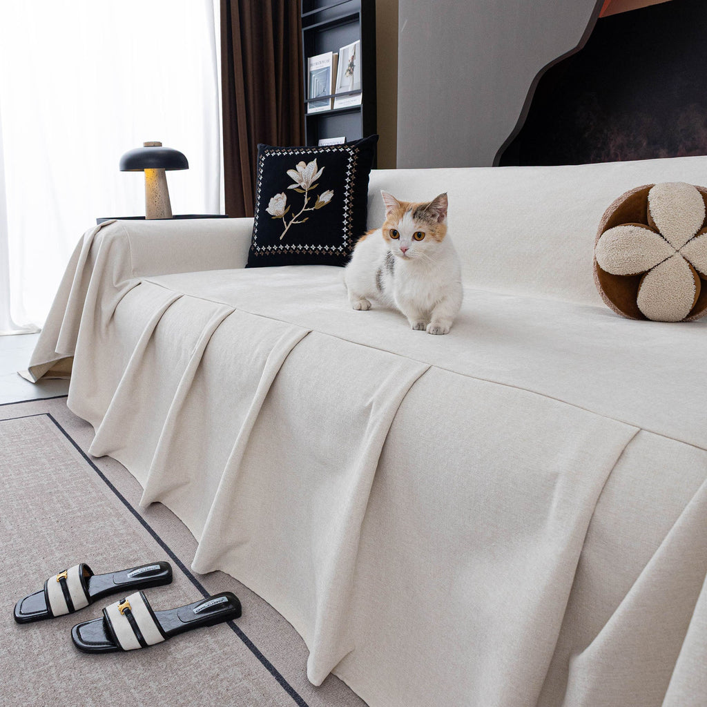 Water Repellent Couch Cover, Non Slip Furniture Protector for Leather & Fabric Sofa